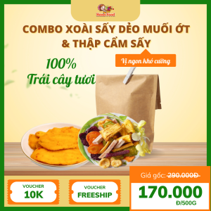 Combo Xoài Sấy Dẻo Muối Ớt + Thập Cẩm Sấy